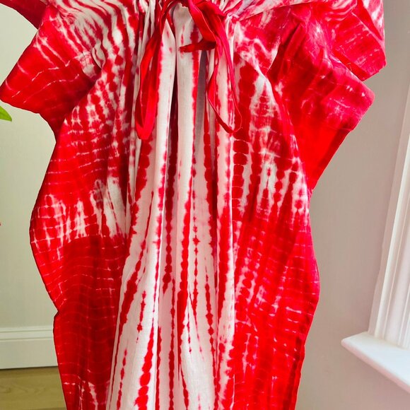 BRAND NEW Tie Dye Kaftan Beach Women Dress for Summer Kaftan Cover Up - Picture 4 of 6